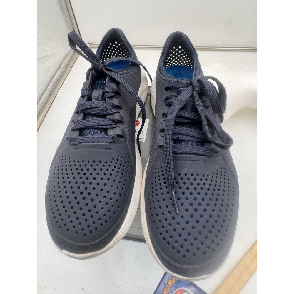 Crocs LiteRide 360 Pacer Athletic Sneakers Men's  Navy Blue Lace-Up Low Top - 10